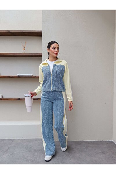 ESRAHELVACI Tüvit Şeritli Eşofman Takım