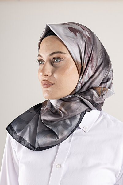 Akel Ψηφιακό κρυστάλλινο μοτίβο κασκόλ 95x95 – Παστέλ μοτίβο-6