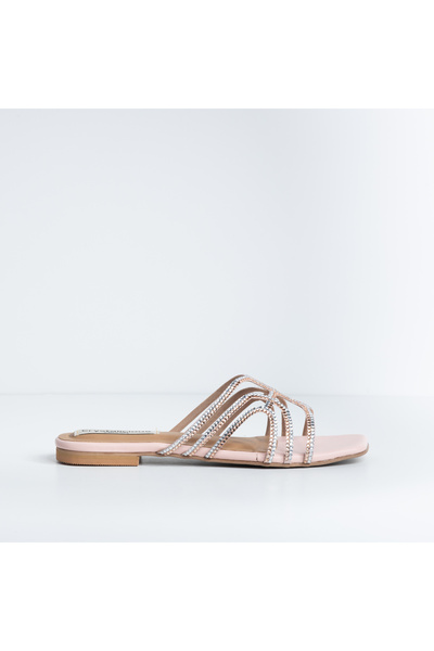 crystalicious Zeel Handcrafted by Artisans Women Flat Rhinestone Luxurious Unique Style Comfort For All-Day Wear
