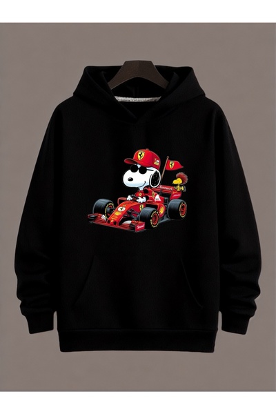 ArtYus Unisex Snoopy Ferrari Colorat Special cu imprimeu Bumbac supradimensio...