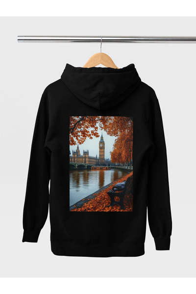 MAGORS سترة رياضية بغطاء للرأس مطبوعة للجنسين من ستيل-إكس لندن