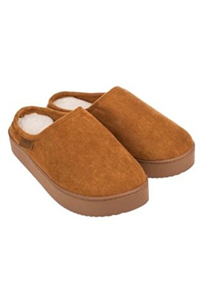 OEM Winter slippers for women with reinforced sole - brown
