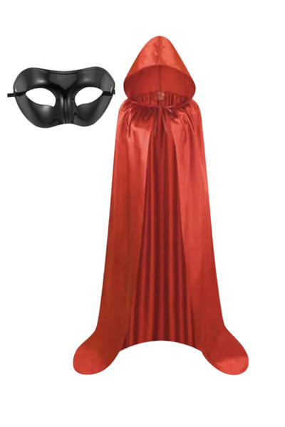 Annee Bakk Cadılar Bayramına Özel Pelerin ve Maske Set, Halloween Pelerin ve ...