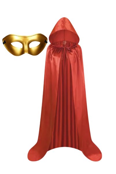 Annee Bakk Cadılar Bayramına Özel Pelerin ve Maske Set, Halloween Pelerin ve ...