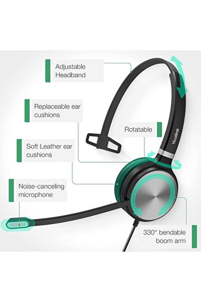 Yealink YHS36 Dual Telephone Headset with RJ9 Jack