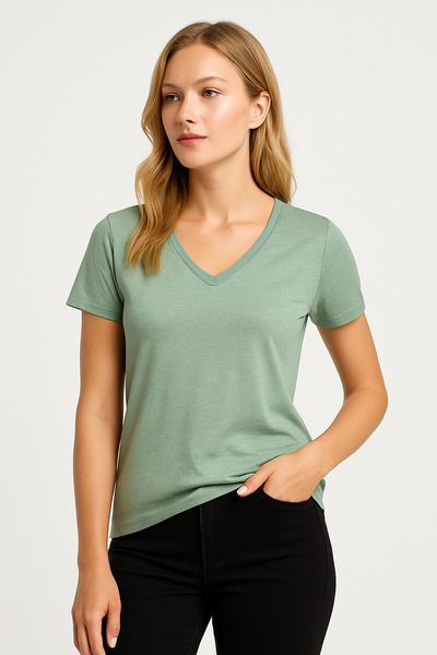 PROLET V Yaka Kadın T-Shirt