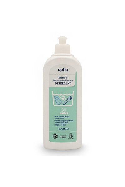 APFIA CARE Detergent lichid pentru biberoane și veselă, , Fără parfum, 50 spălări, 500 ml