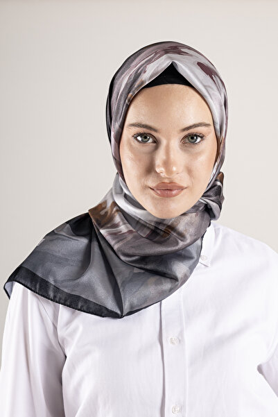 Akel Ψηφιακό κρυστάλλινο μοτίβο κασκόλ 95x95 – Παστέλ μοτίβο-6