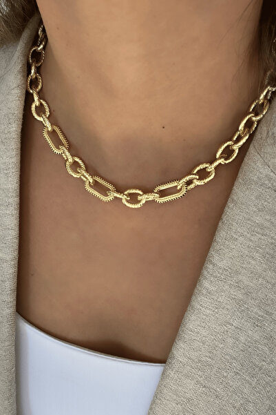 Petalia Halat Halkalı Kalın Zincir Kolye