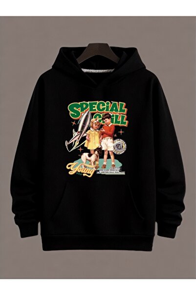 ArtYus Φούτερ Unisex Special Chill Πολύχρωμο Special με τύπωμα Cotton oversiz...