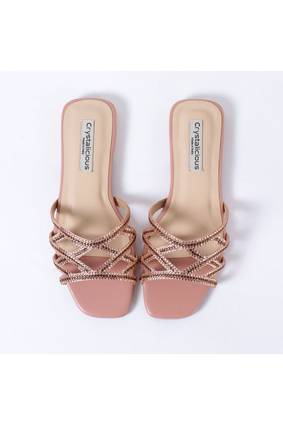 crystalicious Fiona Luxurious Rhinestones Sandals Handcrafted by Artisans Effortless Glamour for Every Occasion