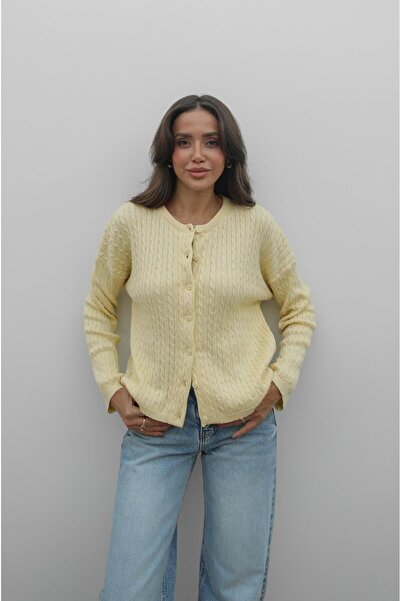 Havoş Blonde Hair Braided Cardigan