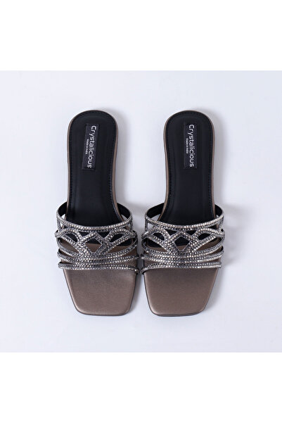 crystalicious Hemal Handcrafted by Artisans Rhinestone Women Flats Cruelty-Free Comfort Sparkle & Modern Elegance
