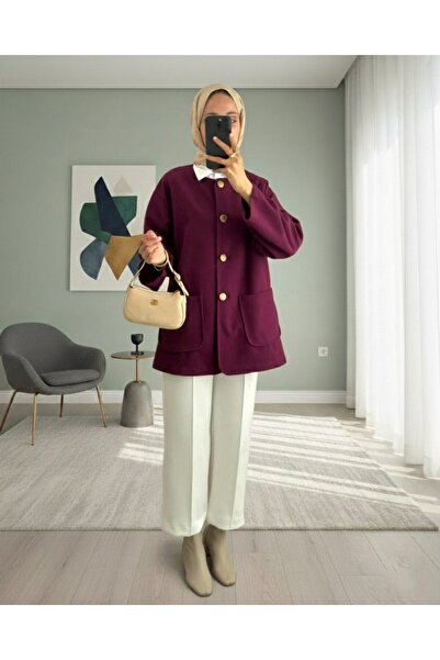 Modamorfo Μπουφάν με διπλή τσέπη με κουμπιά μπροστά - Μούρδιμ