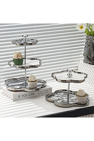 Trendy's Tava fructe, cu trei nivele, TRENDY’S, aspect satinat, 30X15.5X20 CM