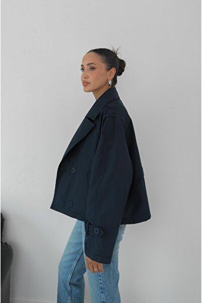 Havoş Lacivert Loye Trençkot