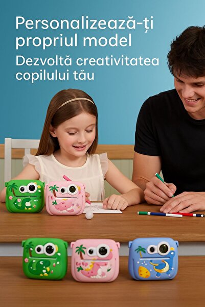 BytePulse Kids Camera, Dinosaur Design, Lightweight and Durable, Perfect Gift