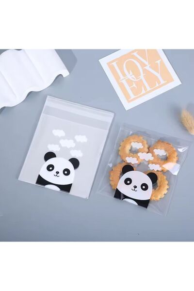 iğne izi Pandalı Kurabiye Poşeti, Çikolata, Şeker Poşeti, Hediyelik Poşeti, Bantlı Jelatin OPP 7x7 95 Adet