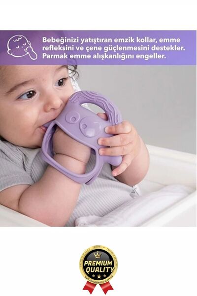 Svein Eğlenceli Yumuşak Esnek Bpa İçermeyen Diş Çıkarma Dönemi Kaşıma Silikon Mavi Bebek Diş Kaşıyıcı