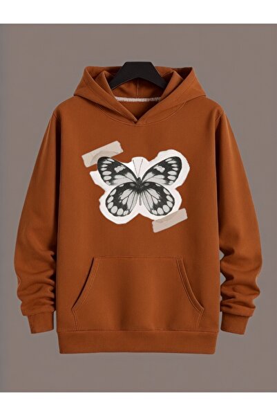 ArtYus Φούτερ Unisex Butterfly Colorful Special με τύπωμα Cotton oversized με...