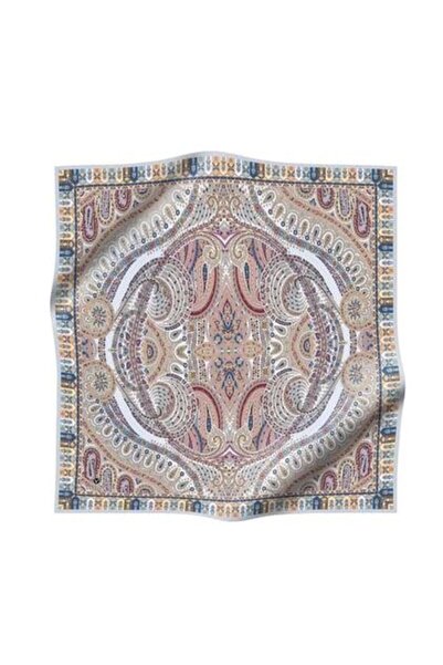 Vissona Μεταξωτό κασκόλ Tivil 60776 - 10 - 0028 - 0012 Μπλε έθνικ σχέδιο