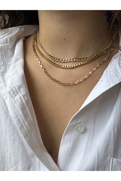 M Miel Women's 3-Piece Chain Set Necklace