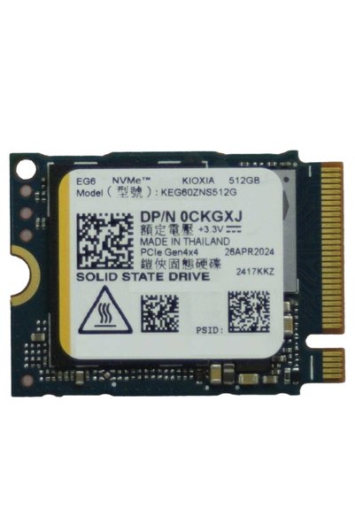 Kioxia EG6 512GB 4100/2600MB/s Gen4x4 M.2 22x30 SSD