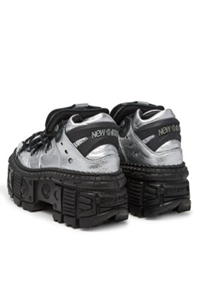 New Rock Γυναικεία Μποτάκια M-106WALL-C16 Ασημί