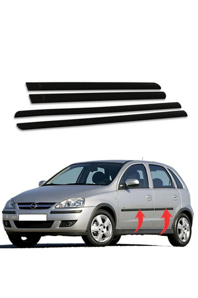Wisco Opel Corsa C Kapı Çıta Takımı Siyah 4 Parça 2000- 5171547