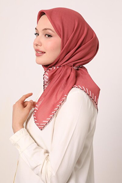 Levidor وشاح قطني مخطط باللون الوردي المجفف