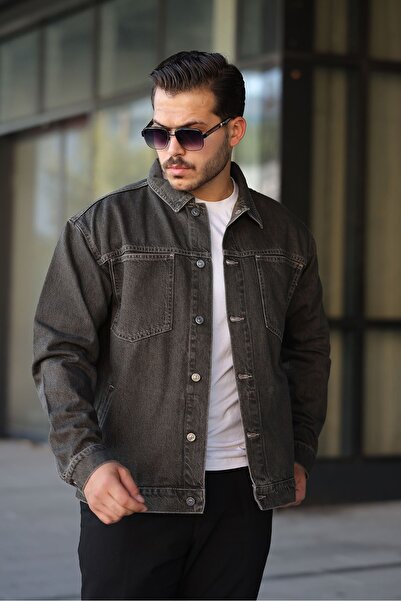 LTC Jeans Ανδρικό τζιν μπουφάν με κουμπιά σε καφέ χρώμα