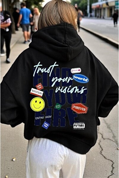 ArtYus Φούτερ Unisex Find Your Fire Πολύχρωμο Προσαρμοσμένο με τύπωμα Βαμβακε...