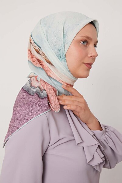 Levidor Lilac Stripe Pattern Cotton Scarf