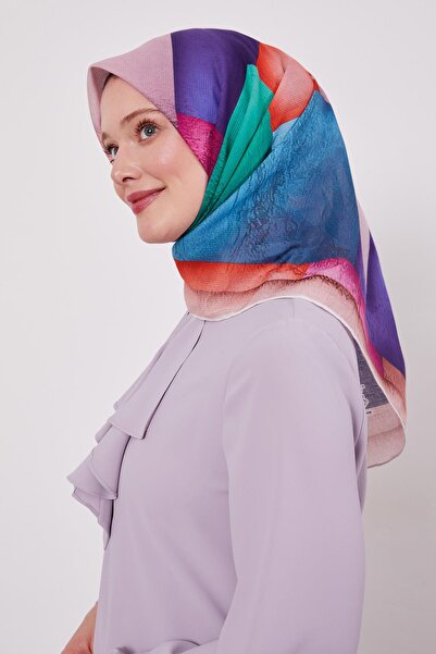 Levidor وشاح قطني بنمط خطوط وردية