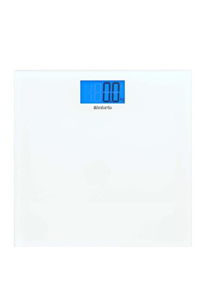 Brabantia ميزان حمام رقمي، غير قابل للانزلاق، يعمل بالبطارية، أبيض