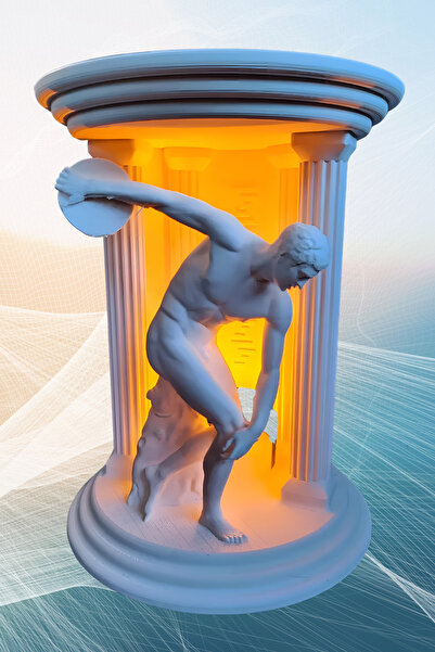 Genel Markalar Beyaz Antik Masa Lambası – Dekoratif Heykel Tasarım, Şık ve Mo...