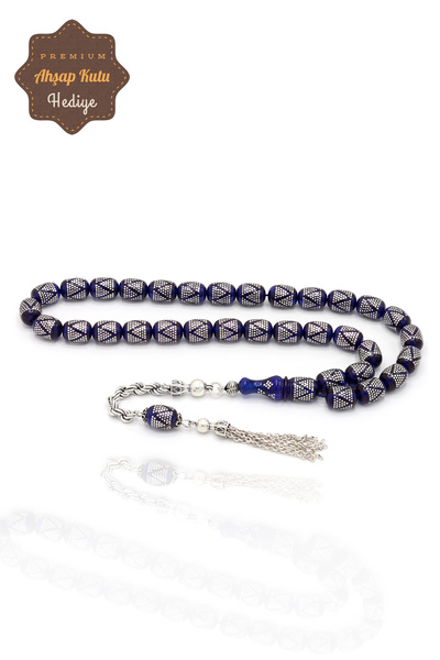 Midyat Nurtaş Gümüş Parlament Mavisi Gümüş İşlemeli Gümüş Püsküllü Ateş Kehri...