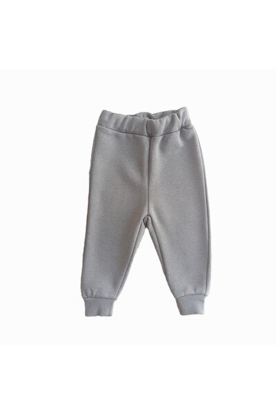 minilkabebe Erkek Bebek Kabartma Desenli İçi Şardonlu 3 iplik Alt Üst Takım