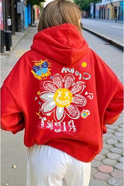 ArtYus Unisex X Daisy Šareni Specijalni Štampano Pamuk Oversize kroj Sa kapul...