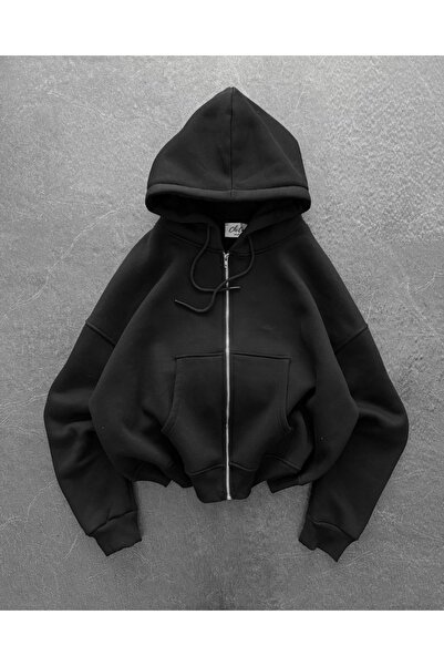 Butik Ross Yarasa Model Basi̇c Crop Cardigan