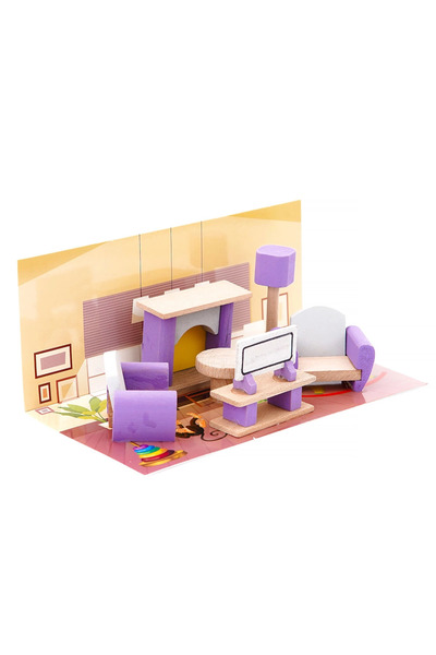 BALATOYZ Wood - Miniature Living Room Set
