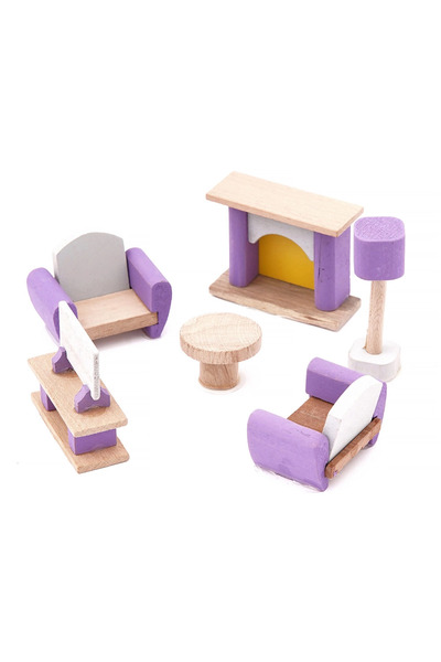 BALATOYZ Wood - Miniature Living Room Set