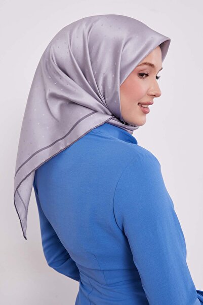 Levidor Μεταξωτό μαντήλι με μοτίβο ασημί στίγματος