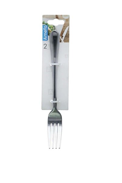 Amefa Table Fork Set of 2 on Card in Silver Color Austin