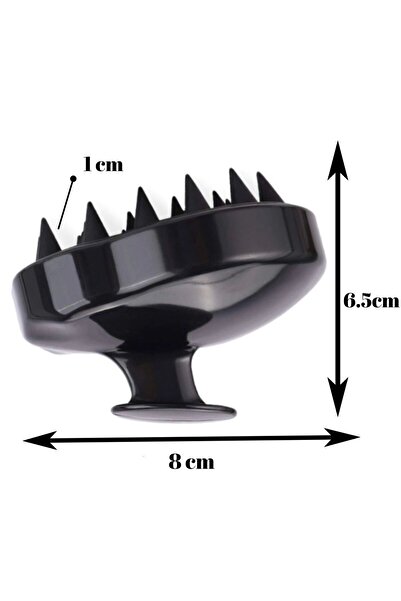 ThermoZen Silicone brush, hair massage, cleansing, scalp toning, hair growth stimulation, black