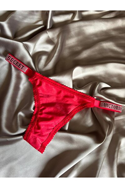 GORALİS JEWELRY 3'lü Taş&Dantel Detaylı Kırmızı Mavi Siyah Lüks Külot