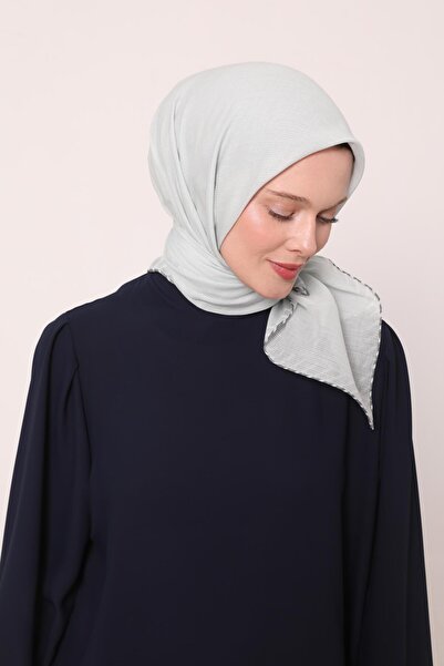 Levidor Μέντα πράσινο ριγέ βαμβακερό κασκόλ