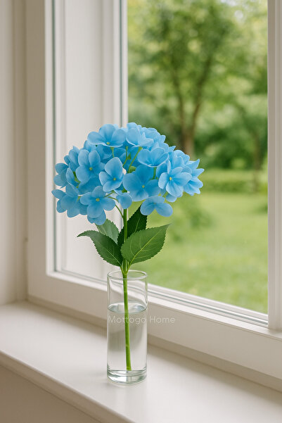 Mottogo Yapay Ortanca Çiçek – Gerçeğe Yakın Dekoratif Çiçek 45 cm