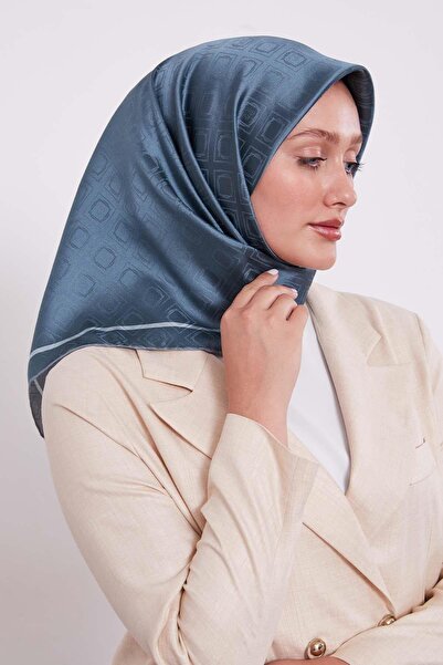 Levidor Mint Green Argyle Pattern Monogram Silk Scarf