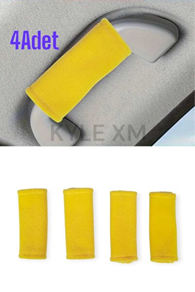 KYLE XM غطاء مقبض السيارة الداخلي الأصفر 4 قطع بتصميم أنيق، إكسسوار سيارات من...